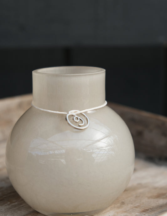 Ernstform Glasvase rund - Beige